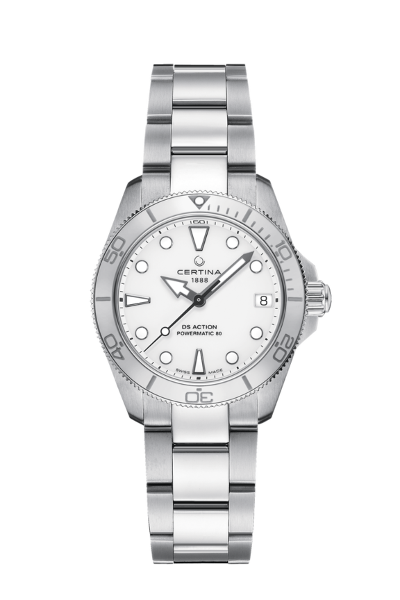 DS Action 34.5mm Automatic White 316L stainless steel 34.5mm - #0